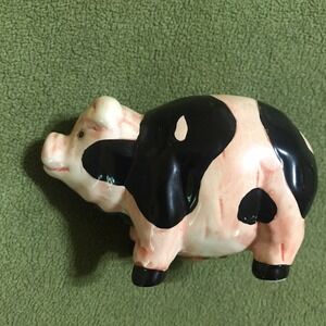 Ceramic Pig Salt Or Pepper‎ Shaker Black White